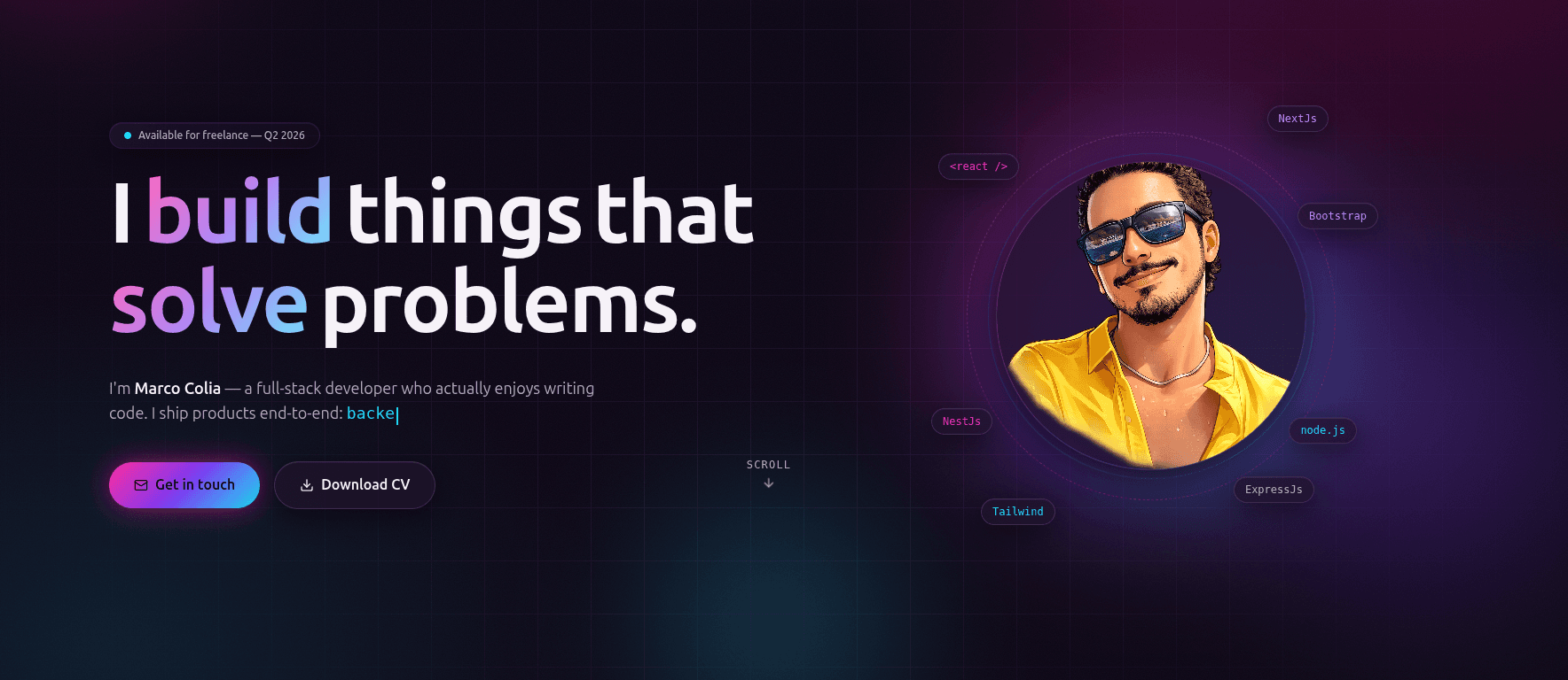 Marco Colia - Full-Stack Developer | React, Node.js, TypeScript